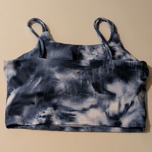 Navy Tie-Dye Women's Crop Top